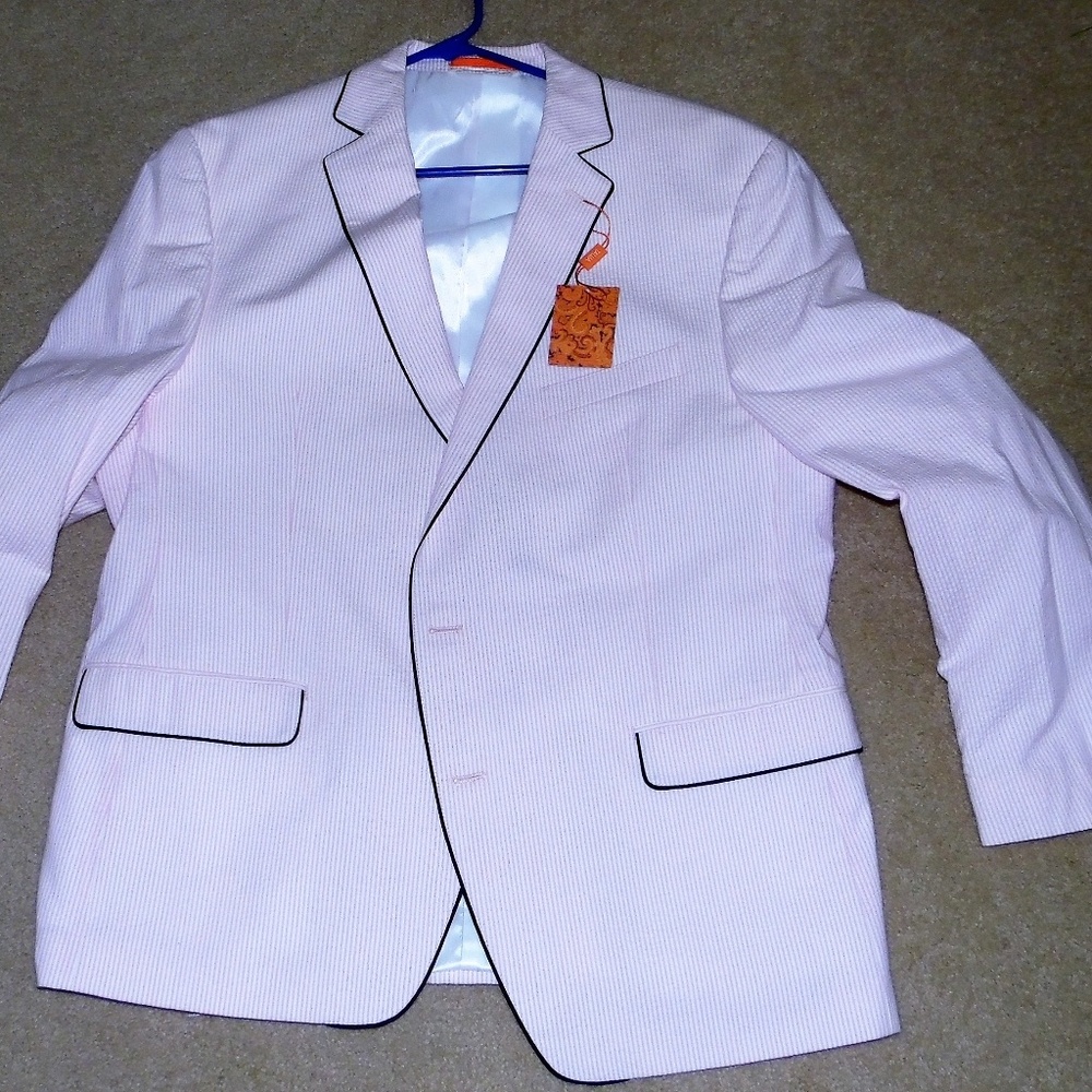Brand New Tallia Pink/White Seersucker Blazer